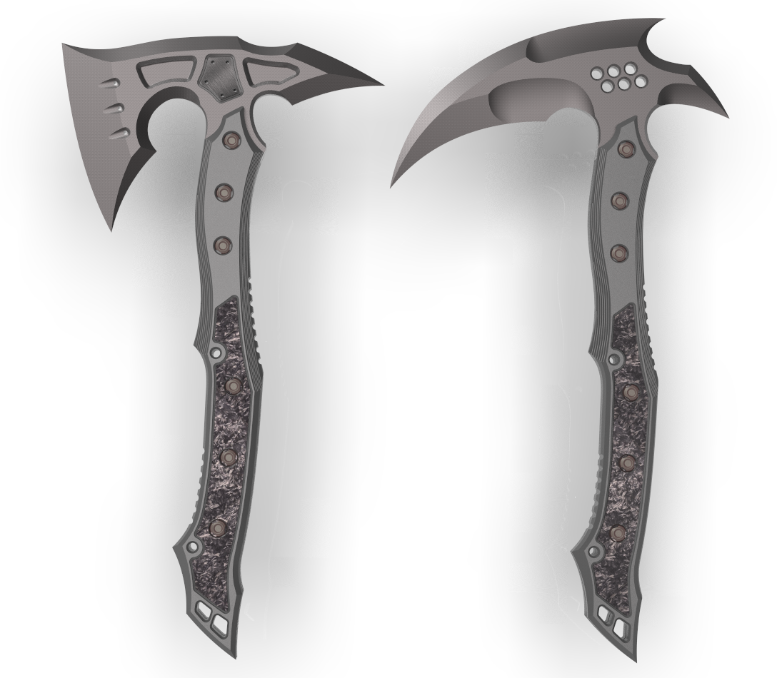 Genexblade cpm 3v axe and sickle